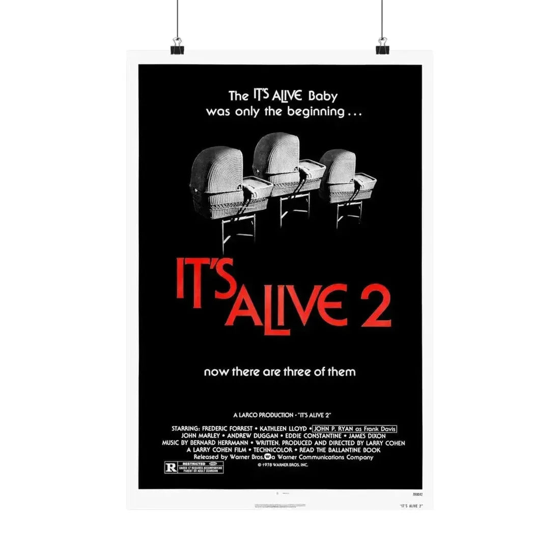 IT'S ALIVE 2 (IT LIVES AGAIN) 1978 - Paper Movie Poster - The Sticker Space