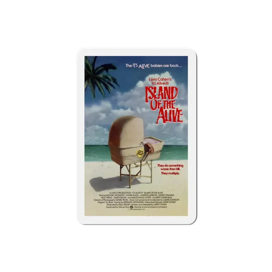 It's Alive III Island of the Alive 1987 Movie Poster Refrigerator Magnet 2 Inch - The Sticker Space