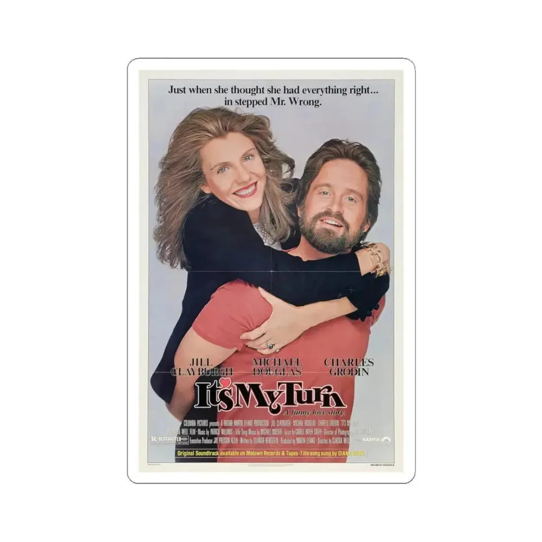 It's My Turn 1980 Movie Poster - STICKER Vinyl Kiss-Cut Decal 4 Inch White - The Sticker Space