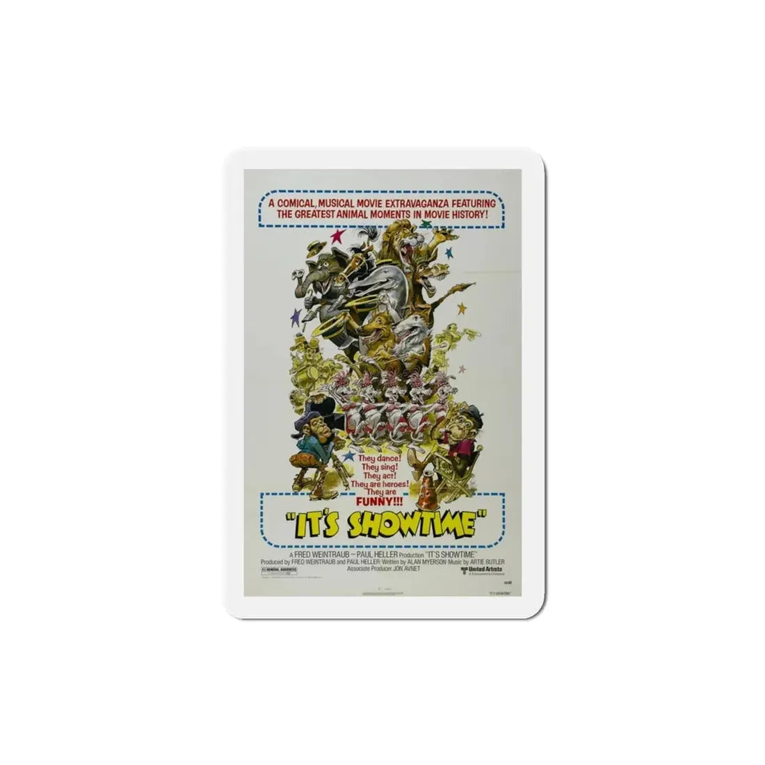 It's Showtime 1976 Movie Poster Refrigerator Magnet - The Sticker Space