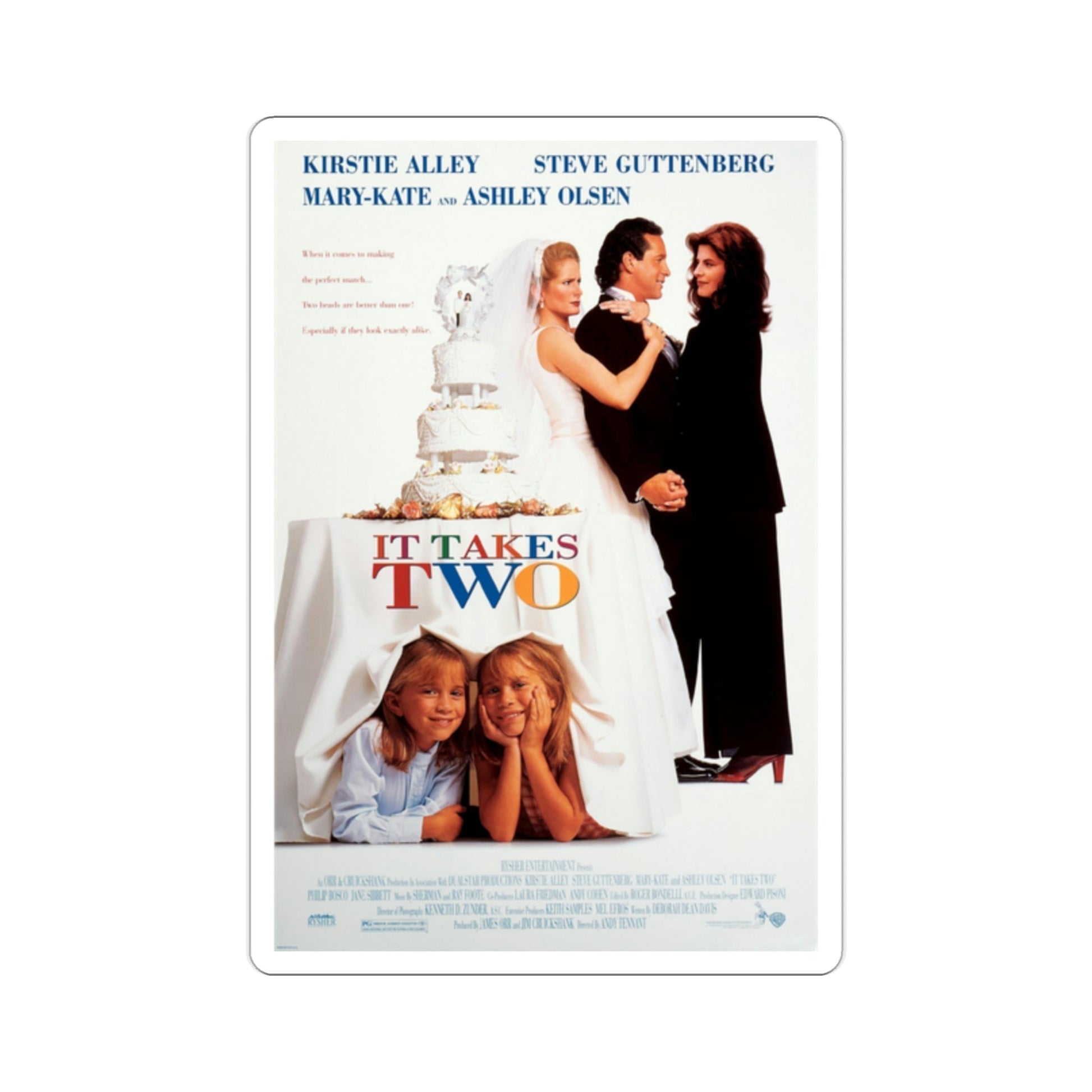 It Takes Two 1995 Movie Poster STICKER Vinyl Die-Cut Decal-2 Inch-The Sticker Space