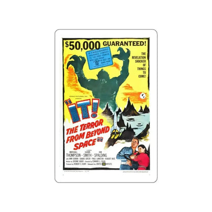 IT! THE TERROR FROM BEYOND SPACE 1958 Movie Poster STICKER Vinyl Die-Cut Decal 4 Inch - The Sticker Space