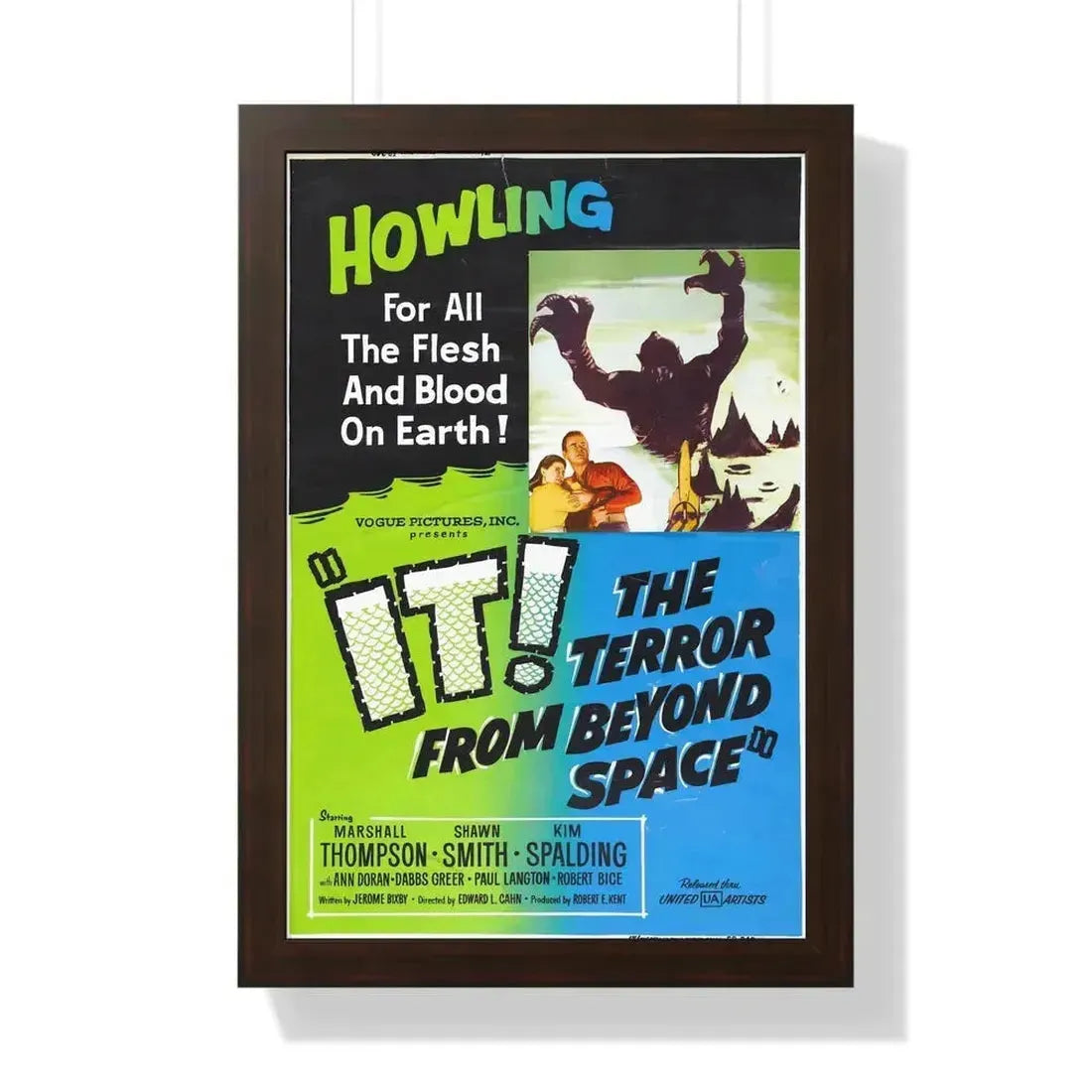 IT! THE TERROR FROM BEYOND SPACE (2) 1958 - Framed Movie Poster 16″ x 24″ Walnut - The Sticker Space