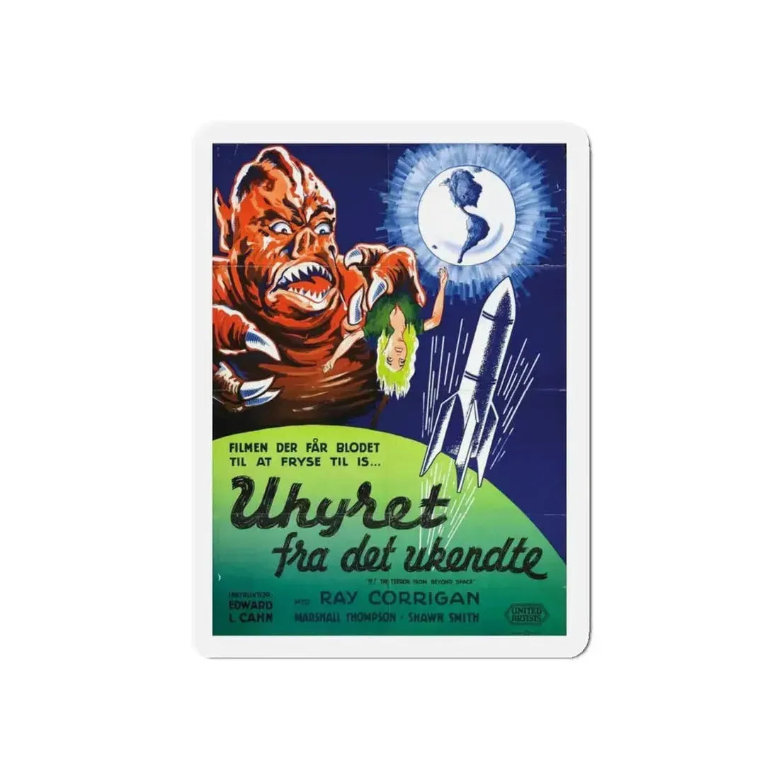 IT! THE TERROR FROM BEYOND SPACE (SCANDINAVIAN) 1958 Movie Poster - Refrigerator Magnet - The Sticker Space