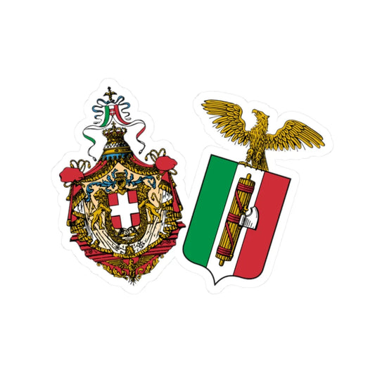 ITA Kingdom of Italy 1927-1929 COA greater (Italy) (Coat of Arms) STICKER Vinyl Kiss-Cut Decal 2 Inch White - The Sticker Space