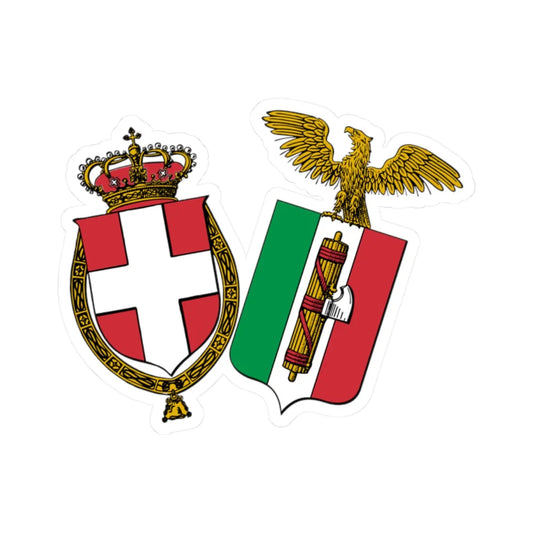ITA Kingdom of Italy 1927-1929 COA lesser (Italy) (Coat of Arms) STICKER Vinyl Kiss-Cut Decal 2 Inch White - The Sticker Space