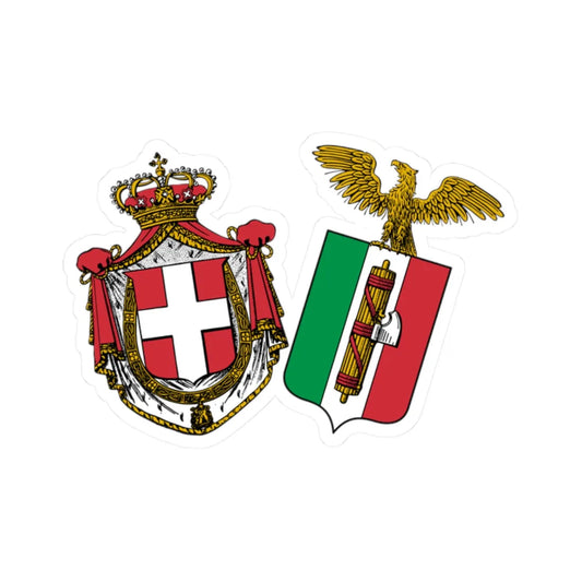 ITA Kingdom of Italy 1927-1929 COA middle (Italy) (Coat of Arms) STICKER Vinyl Kiss-Cut Decal 2 Inch White - The Sticker Space