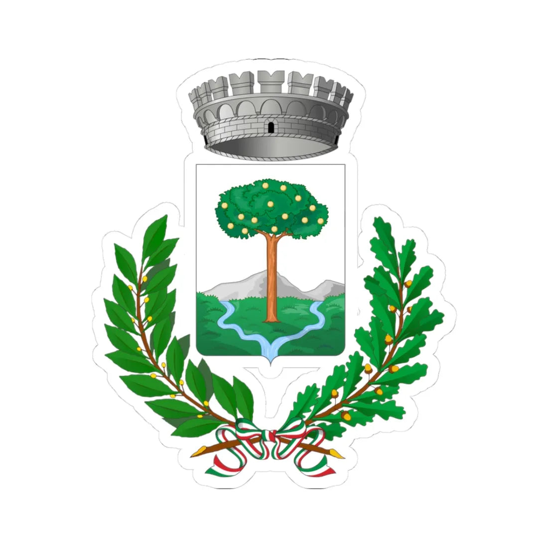 ITA Mallare COA (Italy) (Coat of Arms) STICKER Vinyl Kiss-Cut Decal - The Sticker Space