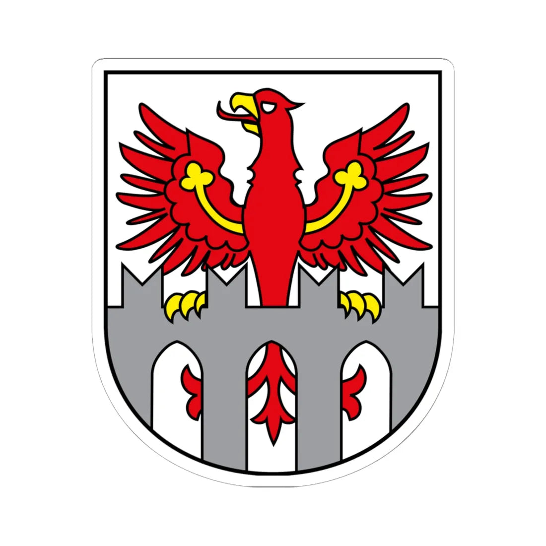 ITA Meran COA 2 (Italy) (Coat of Arms) STICKER Vinyl Kiss-Cut Decal 6 Inch White - The Sticker Space