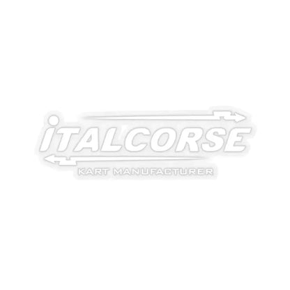 Italcorse D.A.M. S.r.l. (white) (Logo) STICKER Vinyl Kiss-Cut Decal 4 Inch Transparent - The Sticker Space