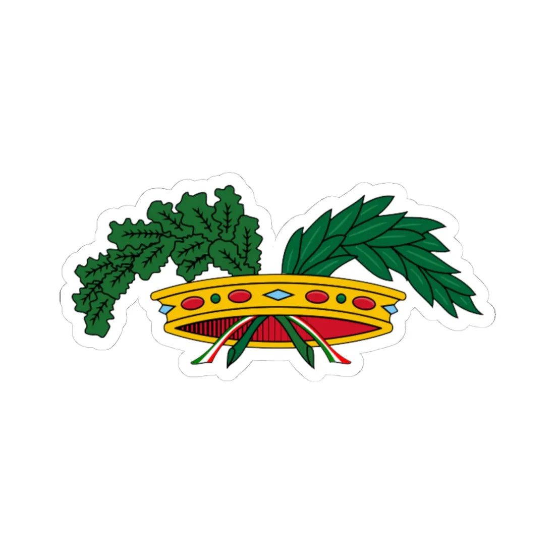 Italian Province Crown 2 (Italy) (Coat of Arms) STICKER Vinyl Kiss-Cut Decal - The Sticker Space