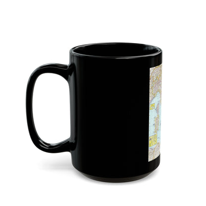 Italy (1961) (Map) Black Coffee Mug-The Sticker Space