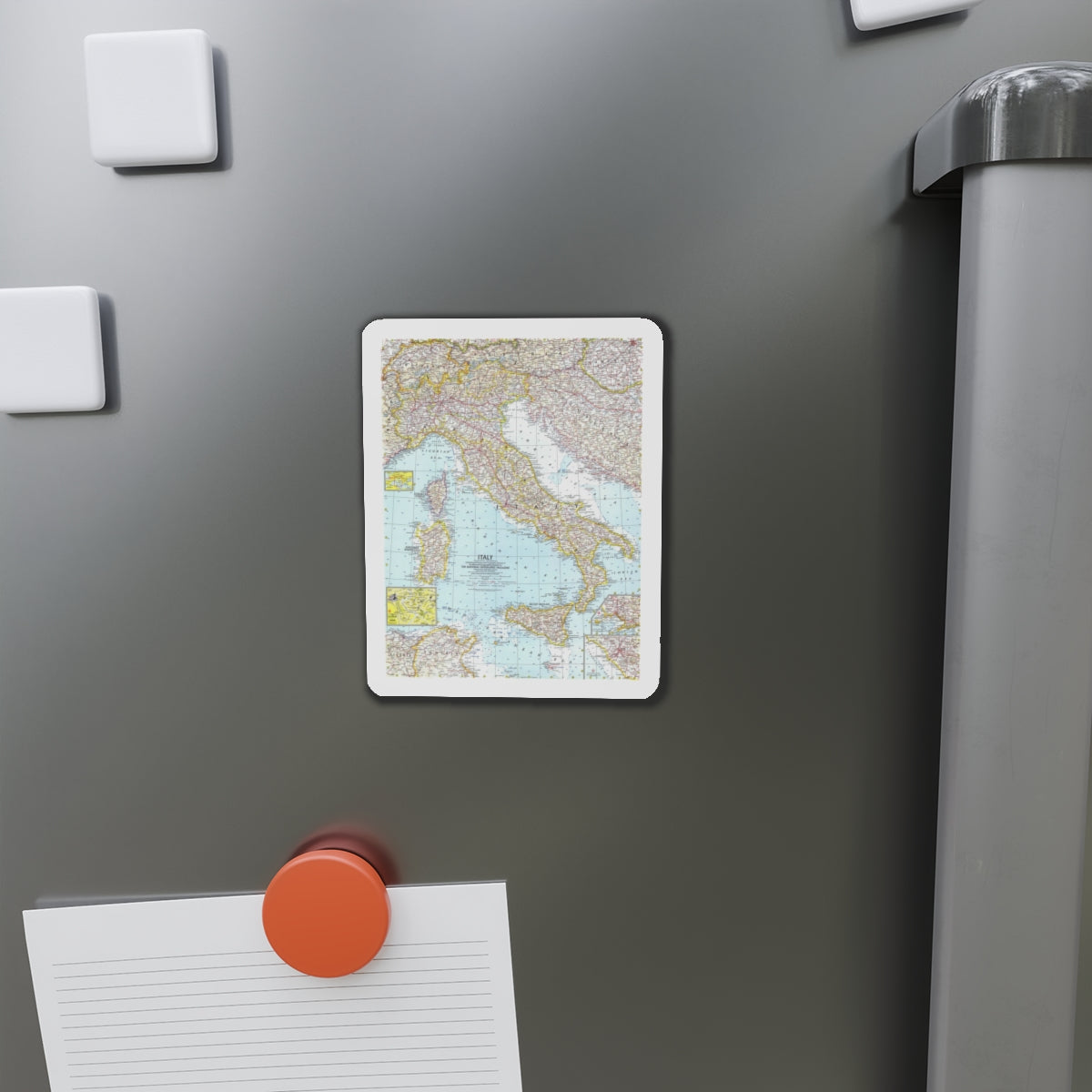 Italy (1961) (Map) Refrigerator Magnet-The Sticker Space