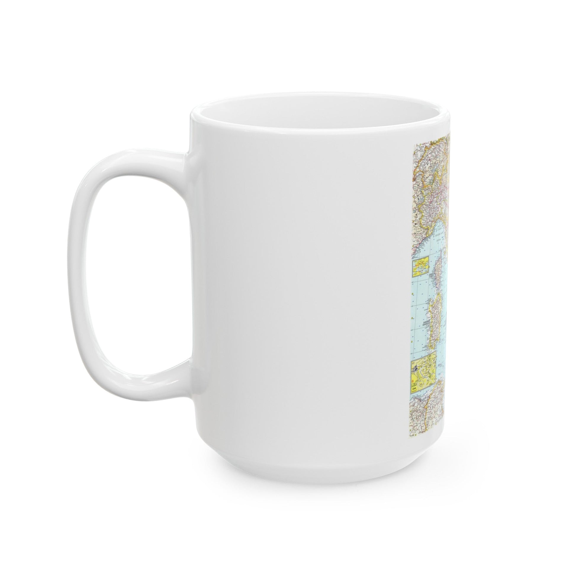 Italy (1961) (Map) White Coffee Mug-The Sticker Space