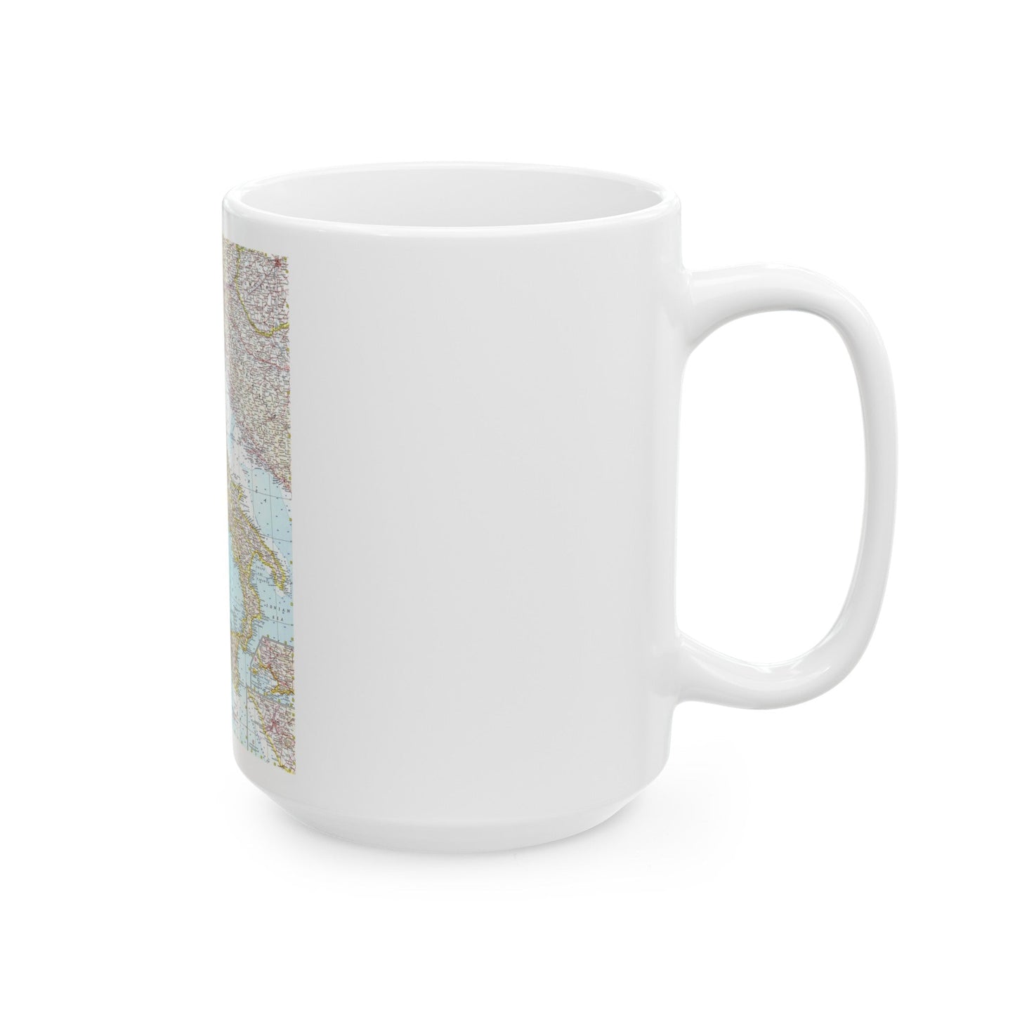 Italy (1961) (Map) White Coffee Mug-The Sticker Space