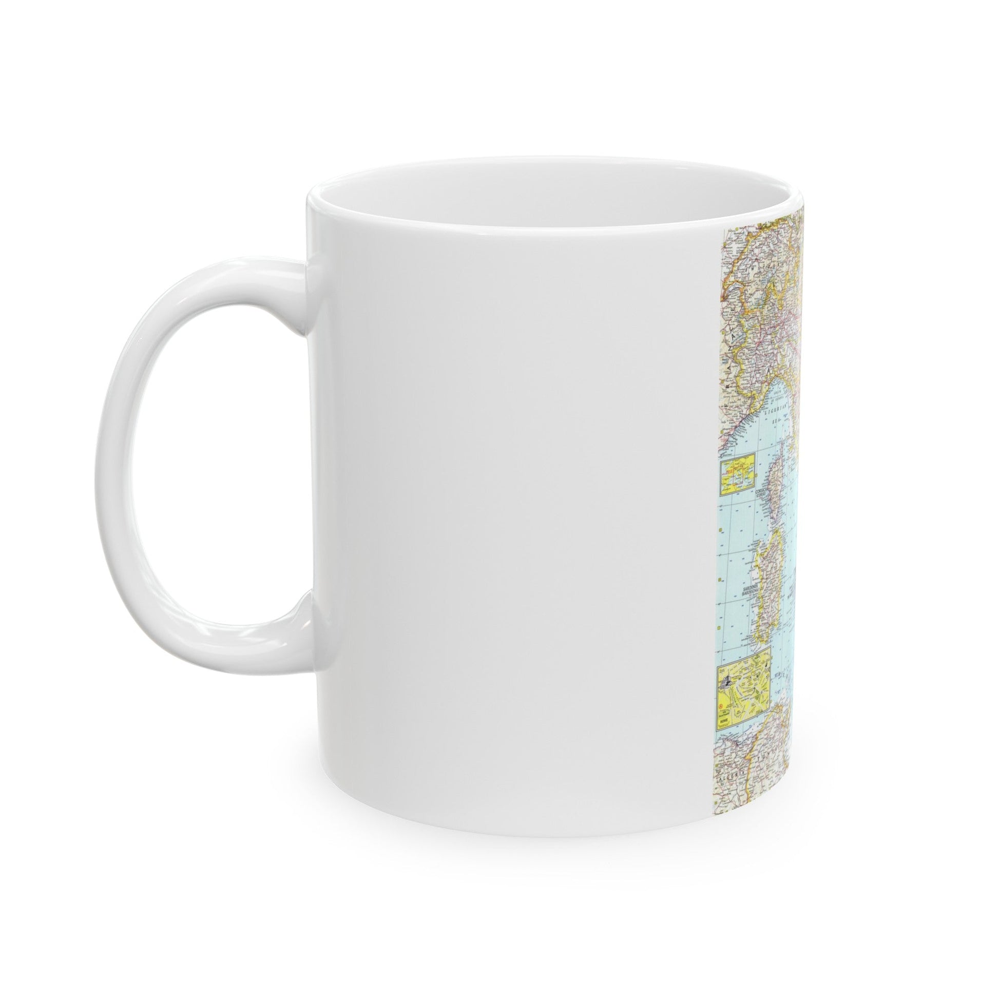 Italy (1961) (Map) White Coffee Mug-The Sticker Space