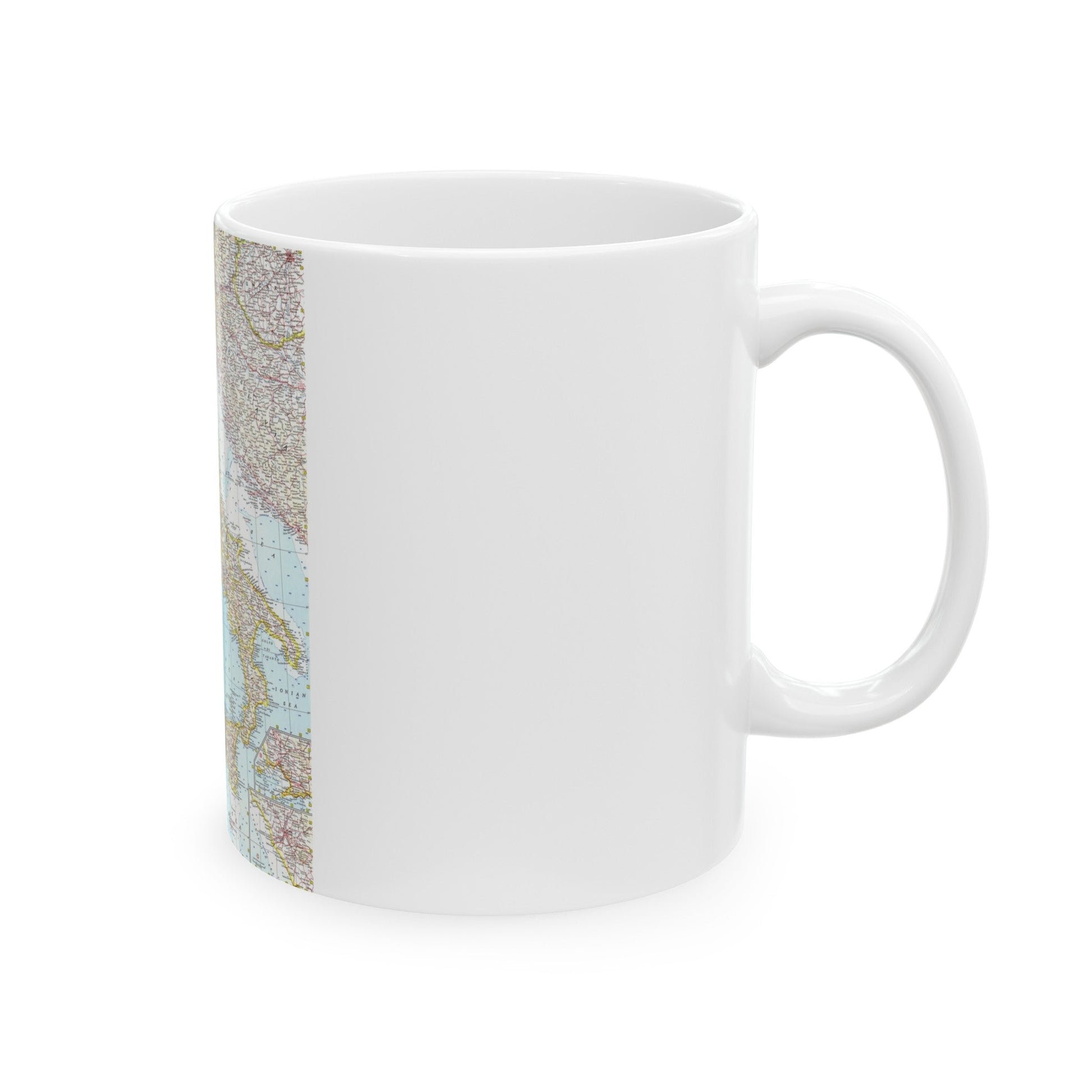 Italy (1961) (Map) White Coffee Mug-The Sticker Space