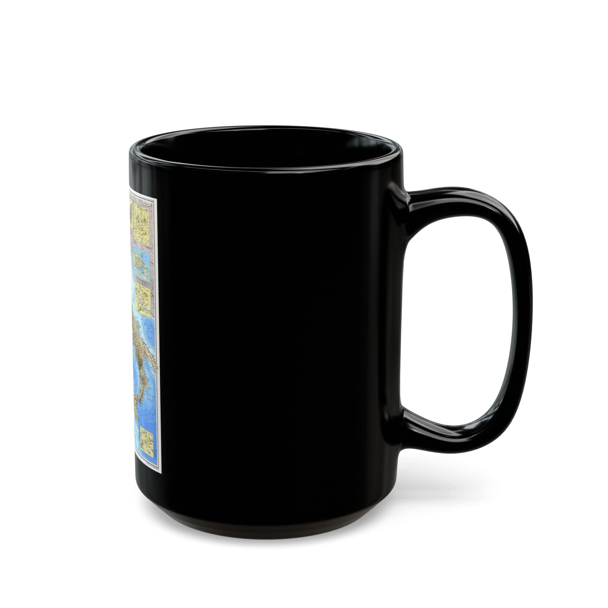 Italy (1995) (Map) Black Coffee Mug-The Sticker Space