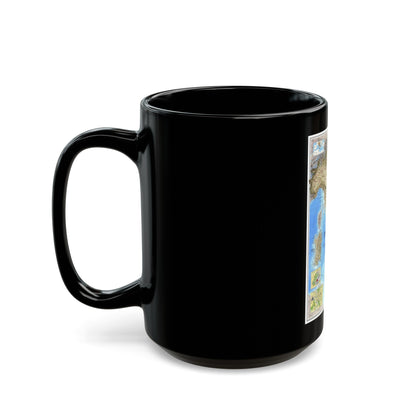 Italy (1995) (Map) Black Coffee Mug-The Sticker Space