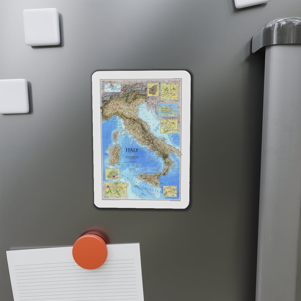 Italy (1995) (Map) Refrigerator Magnet-The Sticker Space