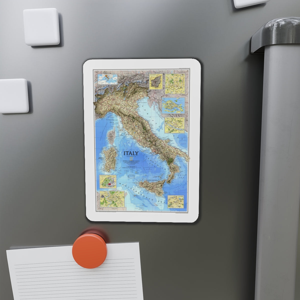 Italy (1995) (Map) Refrigerator Magnet-The Sticker Space