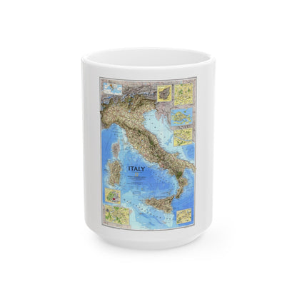 Italy (1995) (Map) White Coffee Mug-15oz-The Sticker Space