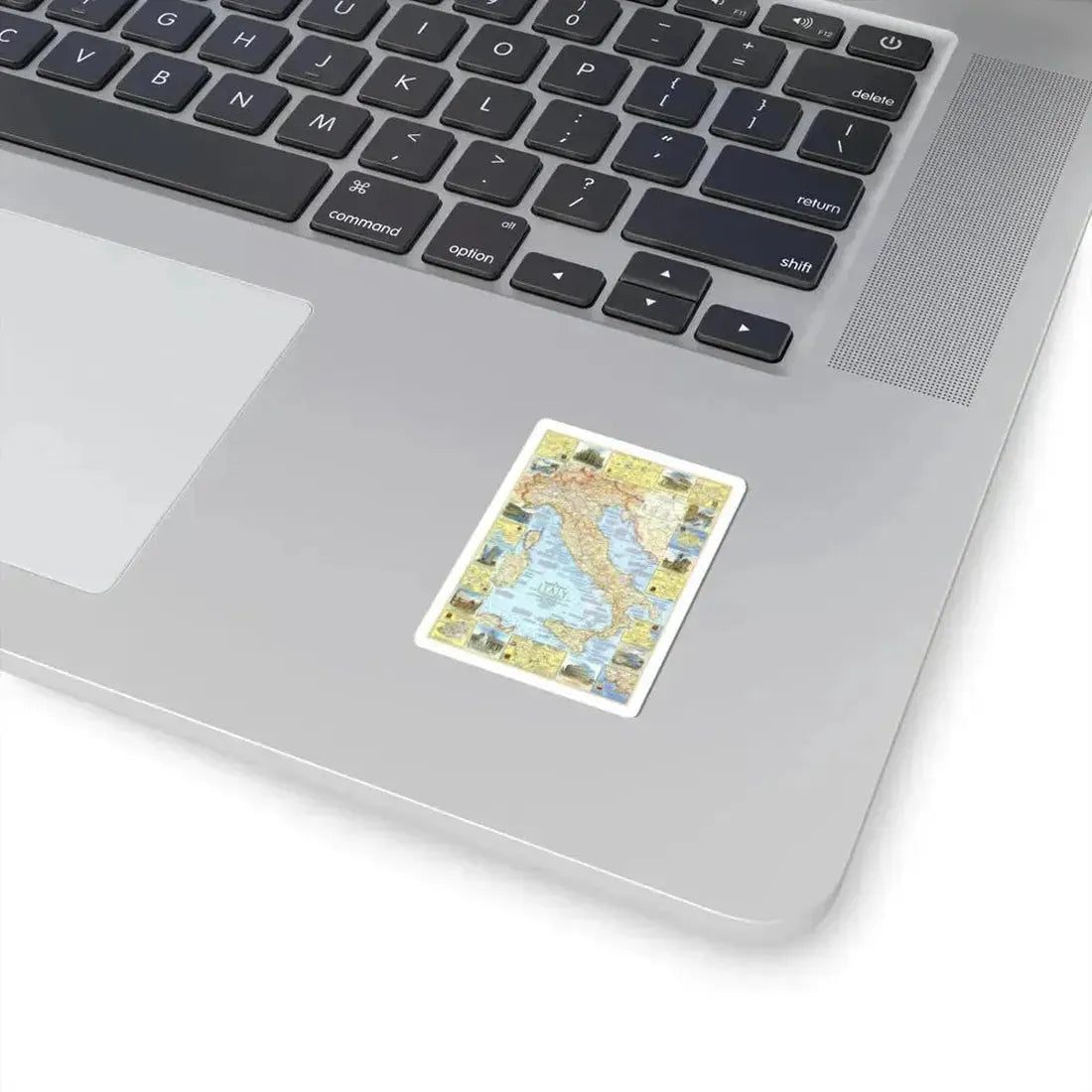 Italy - A Traveller's Map 1 (1970) (Map) STICKER Vinyl Kiss-Cut Decal - The Sticker Space