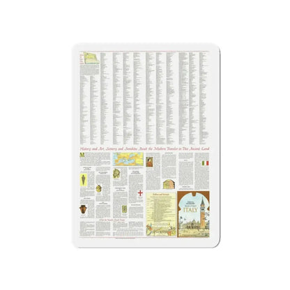 Italy - A Traveller's Map 2 (1970) (Map) Refrigerator Magnet 5 Inch - The Sticker Space
