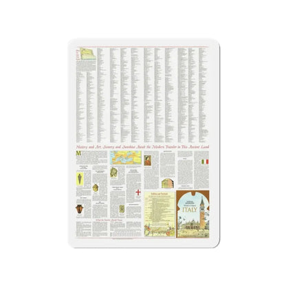 Italy - A Traveller's Map 2 (1970) (Map) Refrigerator Magnet - The Sticker Space