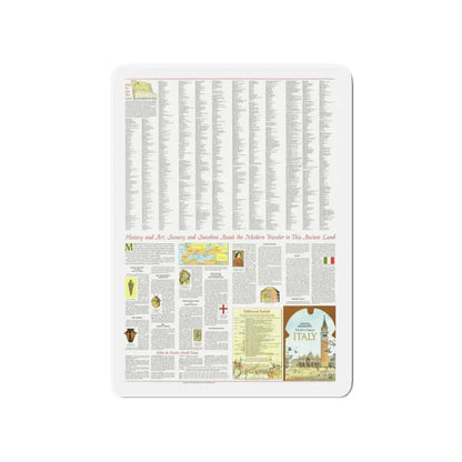Italy - A Traveller's Map 2 (1970) (Map) Refrigerator Magnet - The Sticker Space
