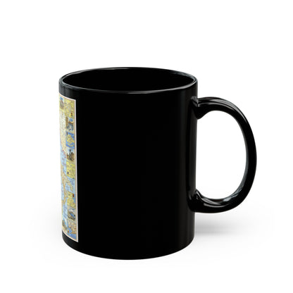 Italy - A Traveller's Map 1 (1970) (Map) Black Coffee Mug-The Sticker Space