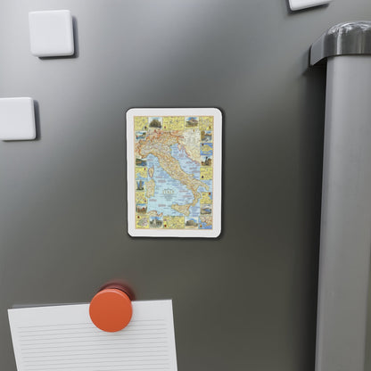 Italy - A Traveller's Map 1 (1970) (Map) Refrigerator Magnet-The Sticker Space