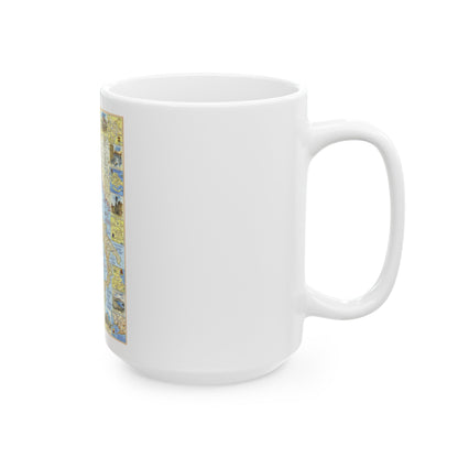 Italy - A Traveller's Map 1 (1970) (Map) White Coffee Mug-The Sticker Space