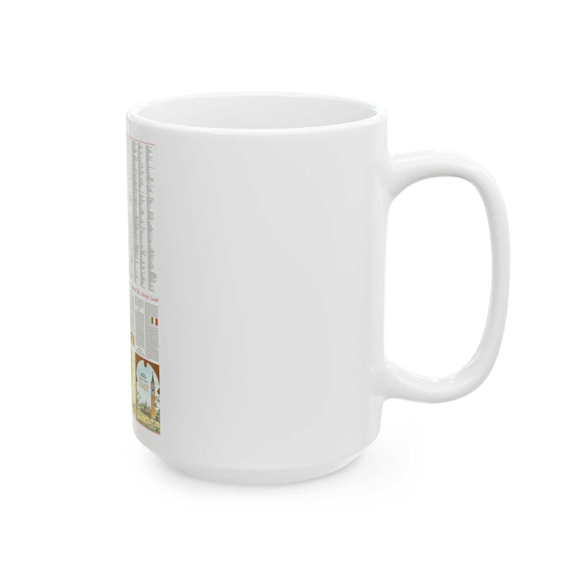 Italy - A Traveller's Map 2 (1970) (Map) White Coffee Mug-The Sticker Space