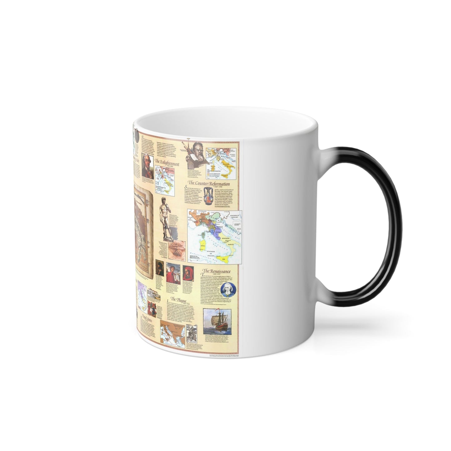 Italy - Historical (1995) (Map) Color Changing Mug 11oz-11oz-The Sticker Space