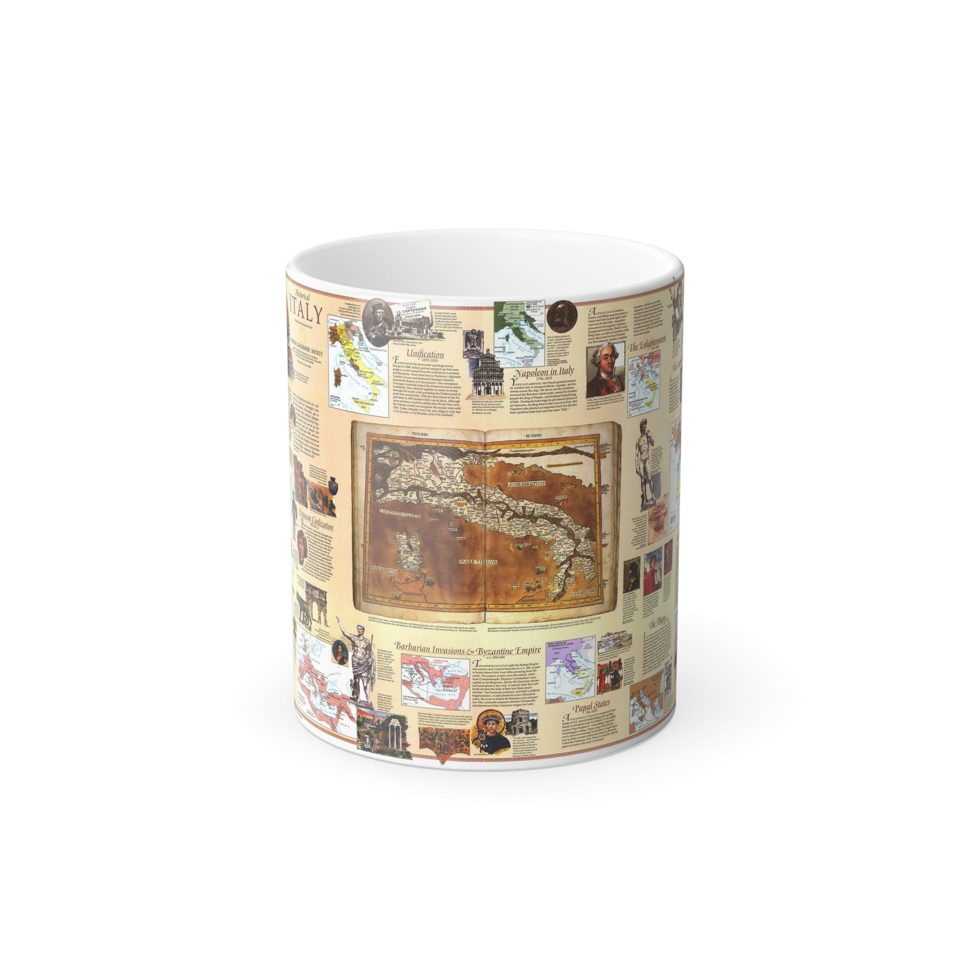 Italy - Historical (1995) (Map) Color Changing Mug 11oz-11oz-The Sticker Space