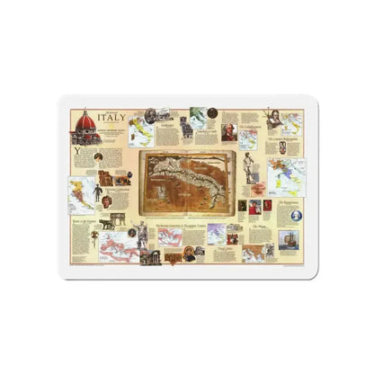 Italy - Historical (1995) (Map) Refrigerator Magnet 6 Inch - The Sticker Space