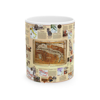 Italy - Historical (1995) (Map) White Coffee Mug-11oz-The Sticker Space