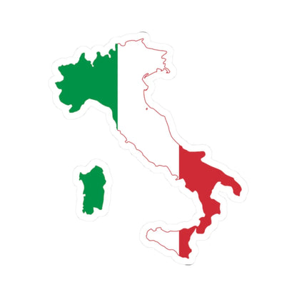 Italy looking like the flag (Italy) STICKER Vinyl Kiss-Cut Decal 2 Inch White - The Sticker Space