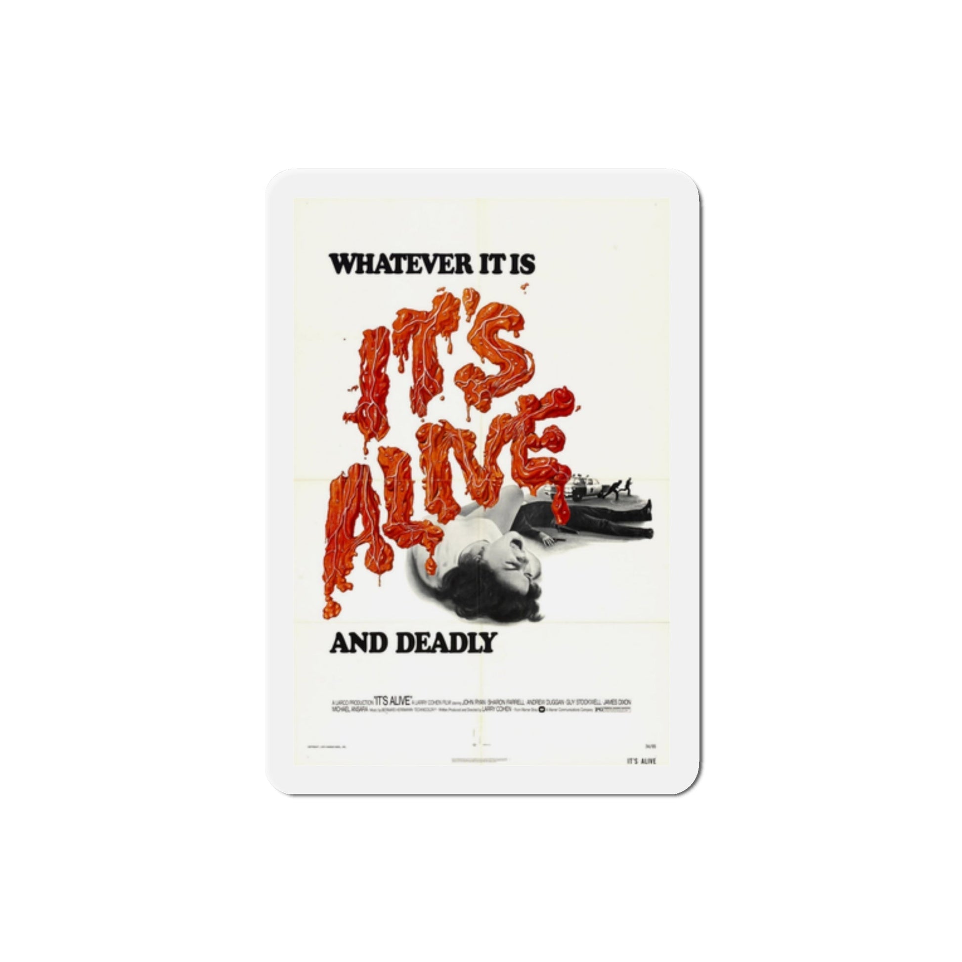 It's Alive 1974 2 Movie Poster Die-Cut Magnet-2 Inch-The Sticker Space