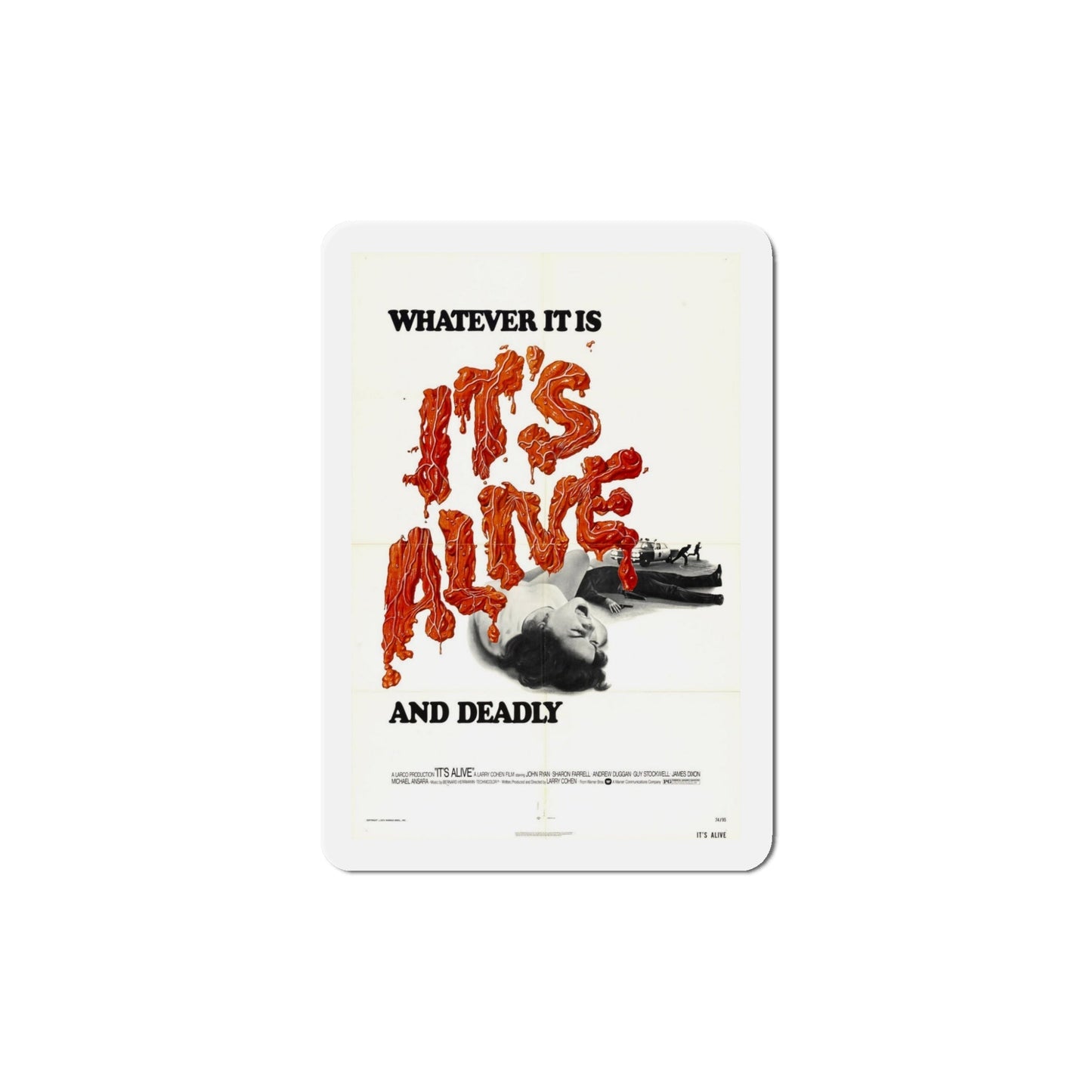 It's Alive 1974 2 Movie Poster Die-Cut Magnet-5 Inch-The Sticker Space