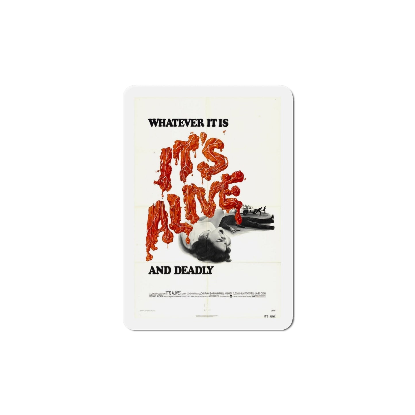 It's Alive 1974 2 Movie Poster Die-Cut Magnet-6 Inch-The Sticker Space