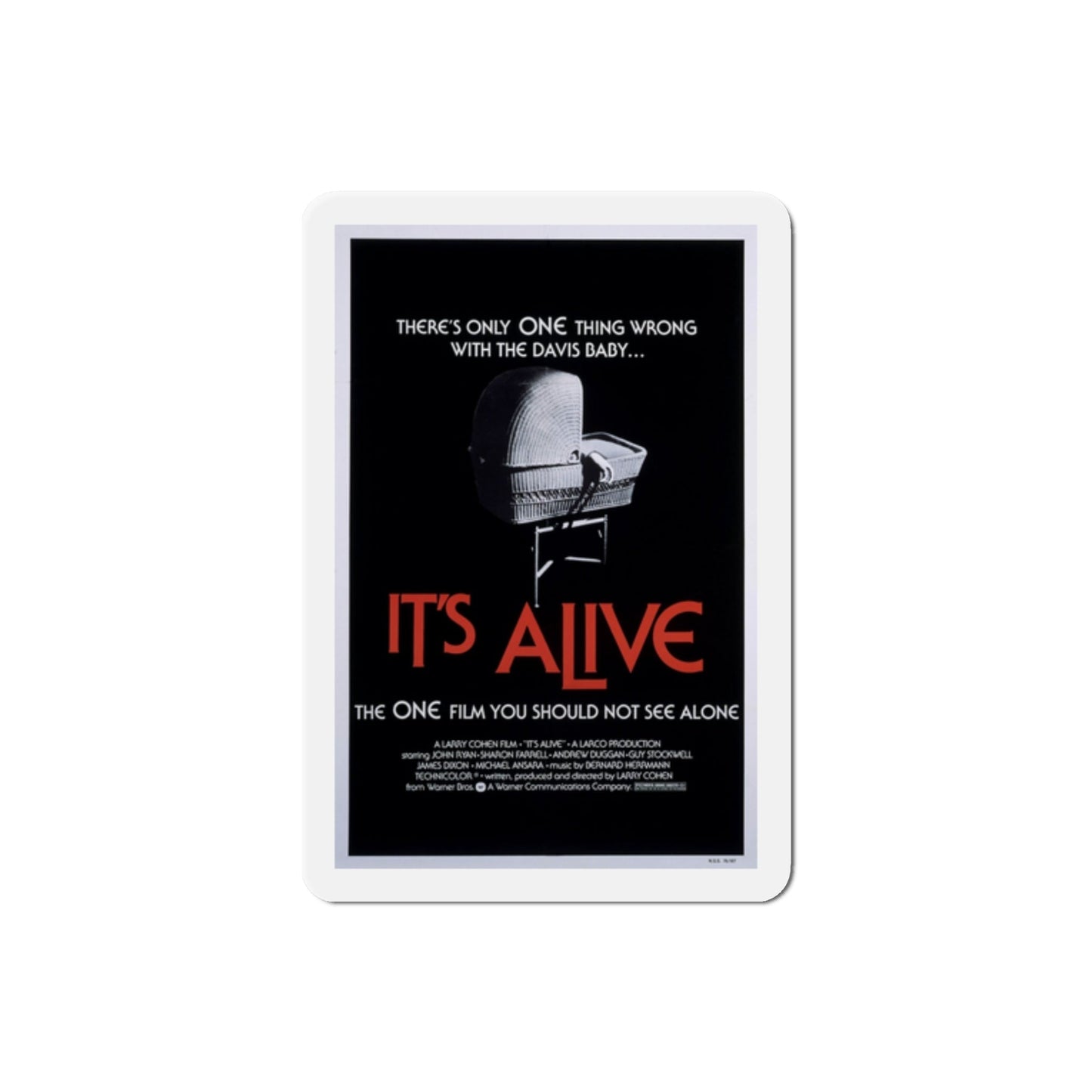 It's Alive 1974 Movie Poster Die-Cut Magnet-2 Inch-The Sticker Space