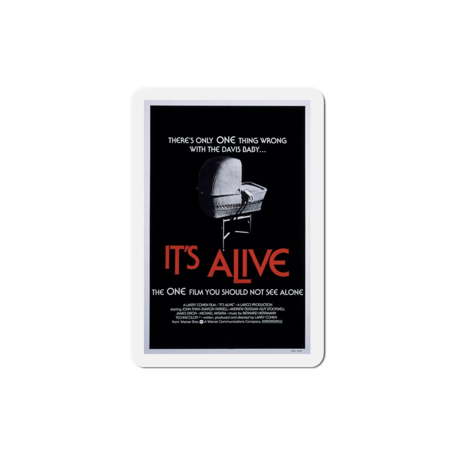 It's Alive 1974 Movie Poster Die-Cut Magnet-3 Inch-The Sticker Space