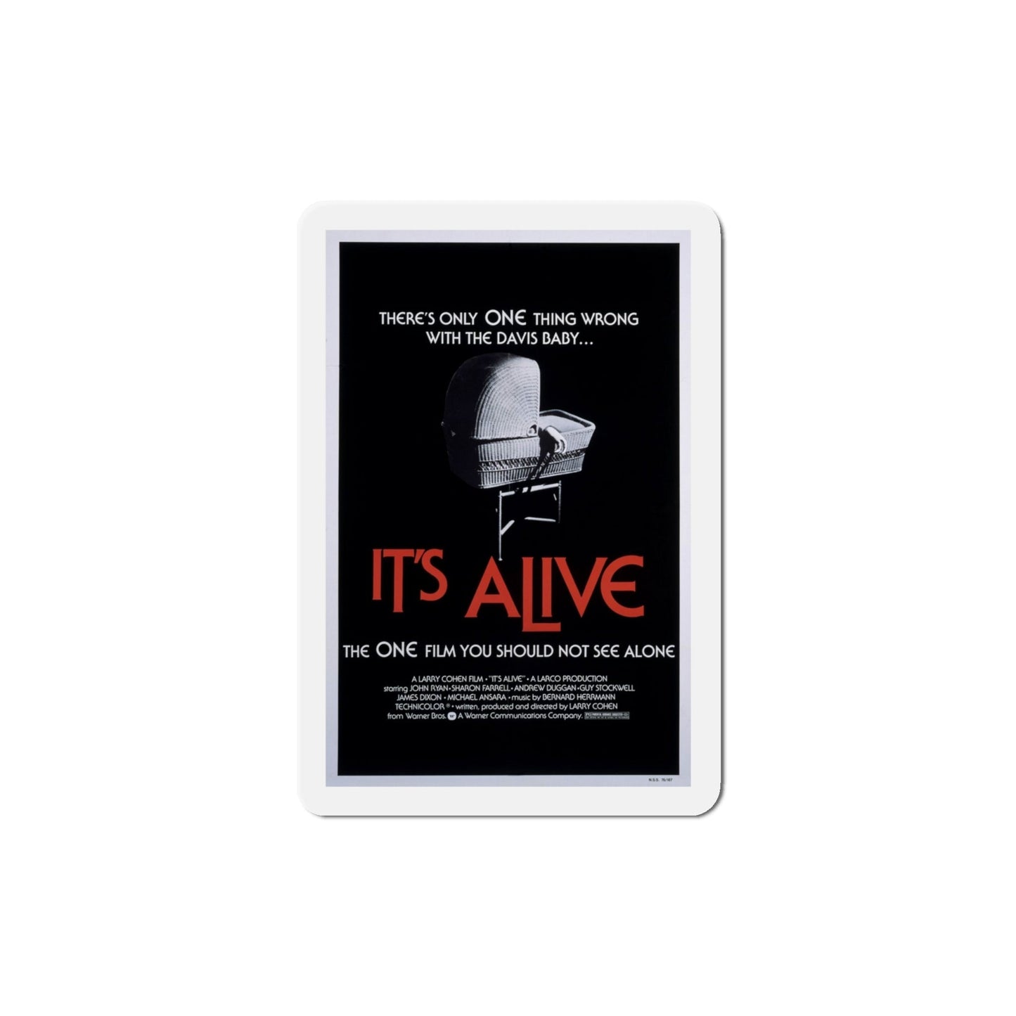 It's Alive 1974 Movie Poster Die-Cut Magnet-4 Inch-The Sticker Space