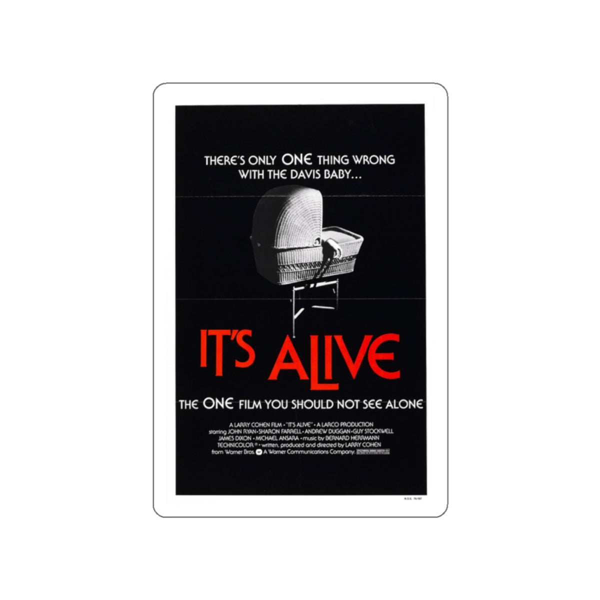 IT'S ALIVE 1974 Movie Poster STICKER Vinyl Die-Cut Decal-2 Inch-The Sticker Space