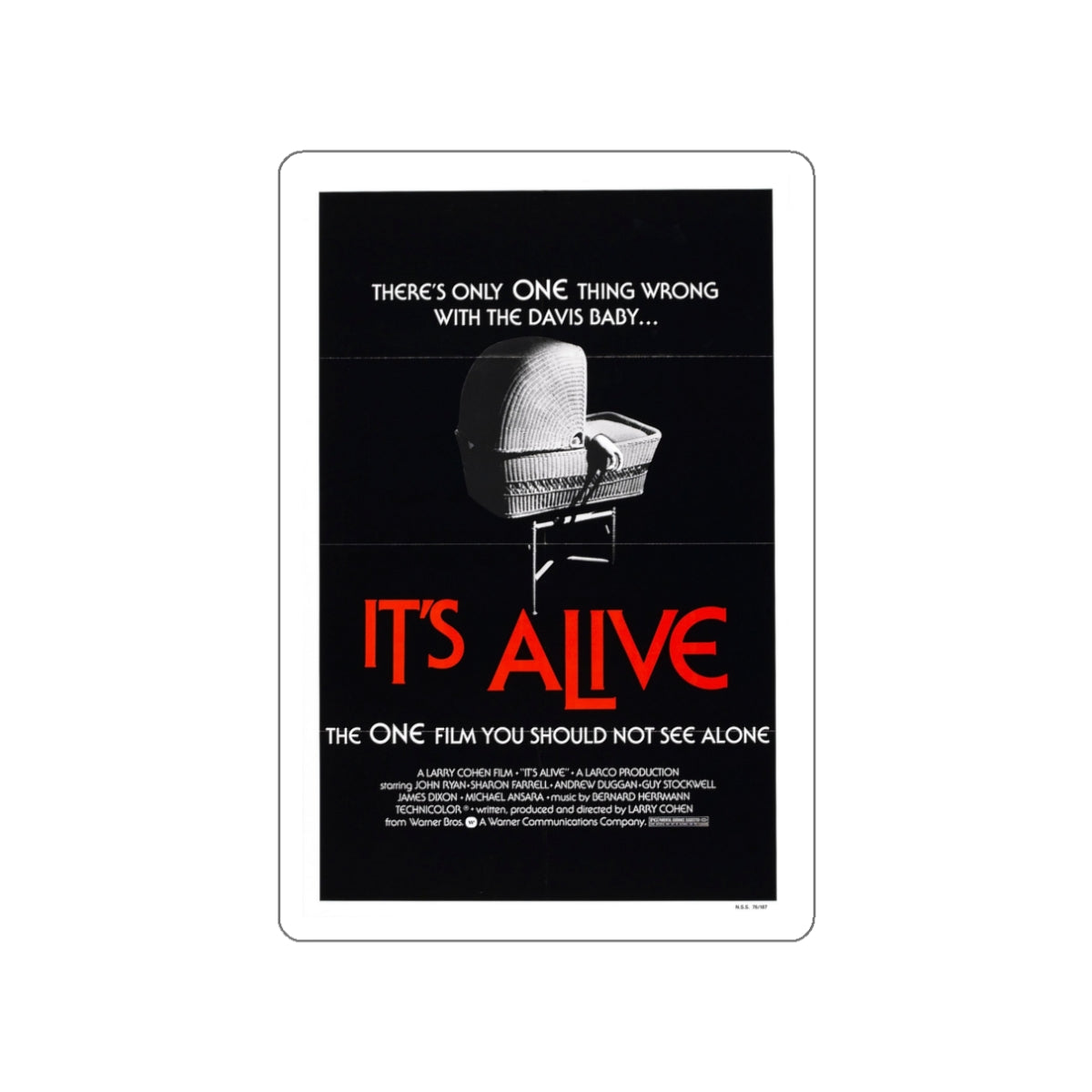 IT'S ALIVE 1974 Movie Poster STICKER Vinyl Die-Cut Decal-3 Inch-The Sticker Space