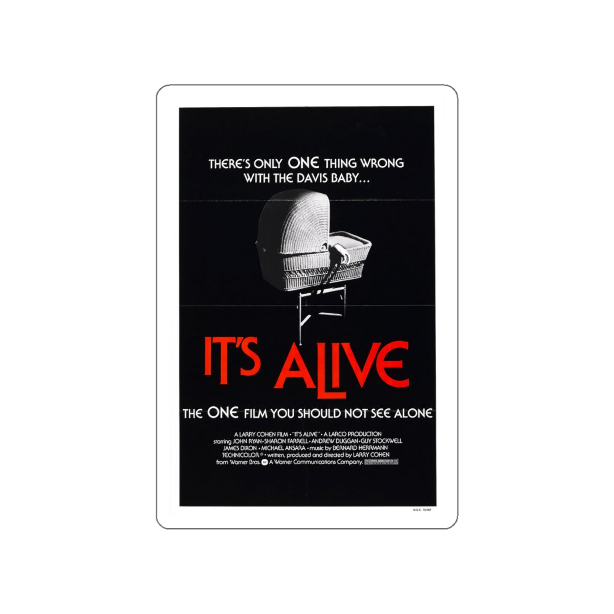 IT'S ALIVE 1974 Movie Poster STICKER Vinyl Die-Cut Decal-5 Inch-The Sticker Space