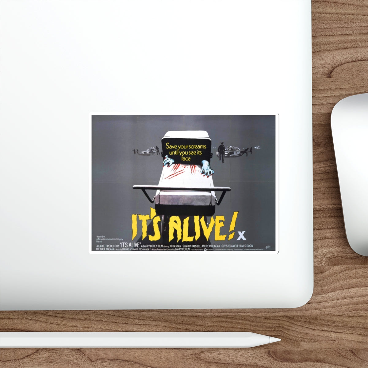 IT'S ALIVE (3) 1974 Movie Poster STICKER Vinyl Die-Cut Decal-The Sticker Space