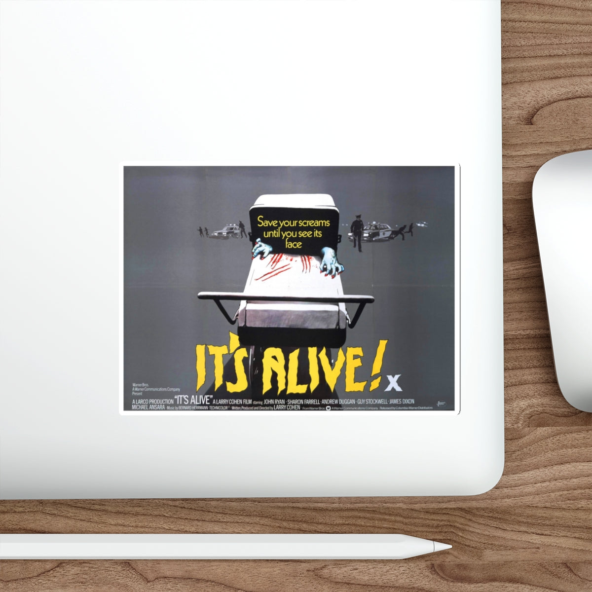 IT'S ALIVE (3) 1974 Movie Poster STICKER Vinyl Die-Cut Decal-The Sticker Space